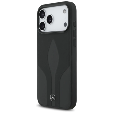 Mercedes Leather The Move MagSafe Case für iPhone 17 Pro Max - Schwarz