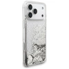 Guess Liq Hülle Glitter Charms für iPhone 17 Pro Max - Silber