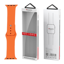 Yesido WB44 Silikonowy Pasek do Apple Watch S 42/44/45 (97+118) #10 ORANGE
