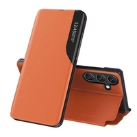 Eco Leather View Case elegant case with flap and stand function for Samsung Galaxy A26 - orange
