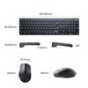 Ugreen MK006 2,4 GHz kabelloses Maus- und Tastaturset – Schwarz