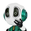 Robot elektroniczny zielony
