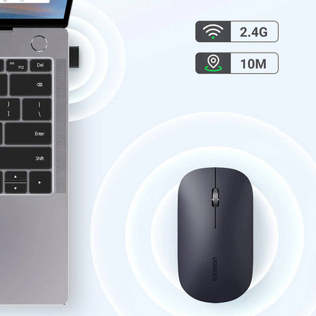 Ugreen handliche drahtlose USB-Maus grau (mu001)
