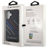 Original Handyhülle IPHONE 16 PLUS BMW Hardcase Motosport IML Random Stripes (BMHCP16M23HTRAK) schwarz