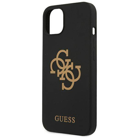 Guess nakładka do iPhone 13 Mini 5,4&quot; GUHCP13SLS4GGBK czarny hard case Silicone 4G Logo