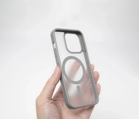 Etui LAUT Huex Protect z MagSafe do iPhone 15 Pro Max - szare