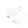 FONENG ładowarka sieciowa EU54 18W 1xUSB QC3.0 + kabel Micro USB Biały
