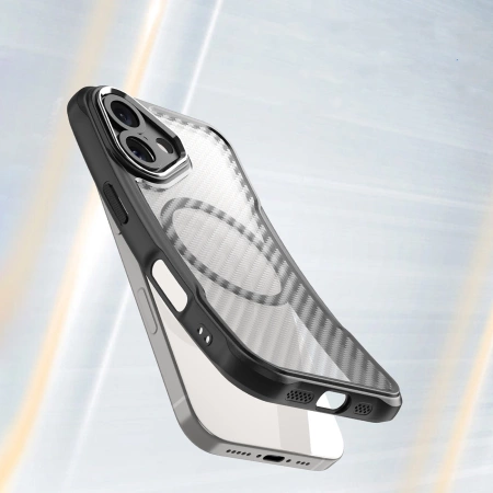 Leading Series MagSafe Silikonhülle für iPhone 16 – Schwarz