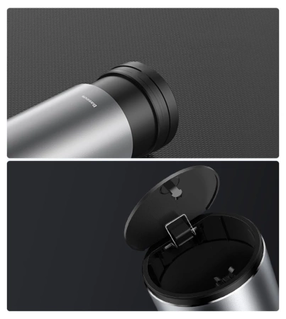 Baseus samochodowy mini kosz na śmieci z pokrywką do auta czarny (CRLJT-01)