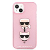 Karl Lagerfeld KLHCP13SKCTUGLP iPhone 13 mini 5,4" różowy/pink hardcase Glitter Karl`s & Choupette