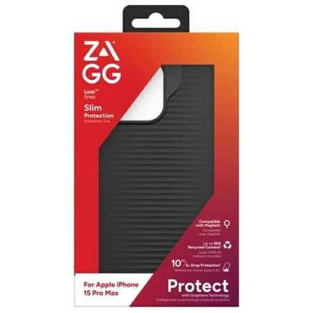 Etui ZAGG Luxe Snap do iPhone 15 Pro Max  czarny/black