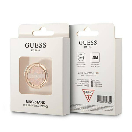 Guess Ring Stand Paisley - Magnetyczny uchwyt na palec do telefonu (Gold)