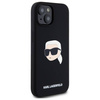 KARL LAGERFELD futerał do IPHONE 15 kompatybilny z MagSafe KLHMP15SSKHPPLK (SIL KL Head Print) black