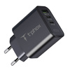 Ładowarka sieciowa T-PHOX FLEXI 40W 2xUSB-C/USB BLACK