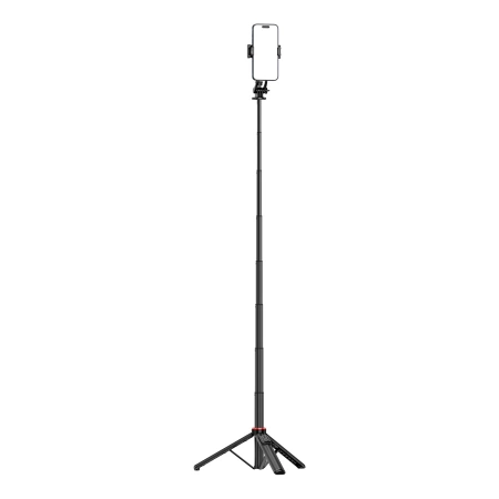 Selfie Stick WC1Y2S Teleskopstativ 1,3 m aus Aluminiumlegierung mit Telefonhalter – Schwarz