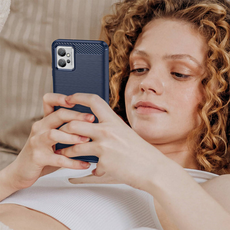 Carbon Case Hülle für Realme C31 flexible Silikon-Carbon-Hülle schwarz