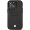 Original Handyhülle IPHONE 14 PRO MAX BMW Leather Card Slot (BMHCP14X22RSEPK) schwarz