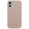 Guess Silicone Script - Etui iPhone 12 mini (różowy)
