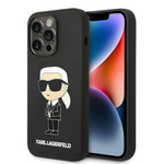 Karl Lagerfeld Silicone NFT Ikonik MagSafe - Etui iPhone 14 Pro (czarny)