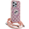 Karl Lagerfeld KLHMP15LHCKCKLCP iPhone 15 Pro 6.1" różowy/pink hardcase IML Crossbody Monogram Karl & Choupette Head MagSafe