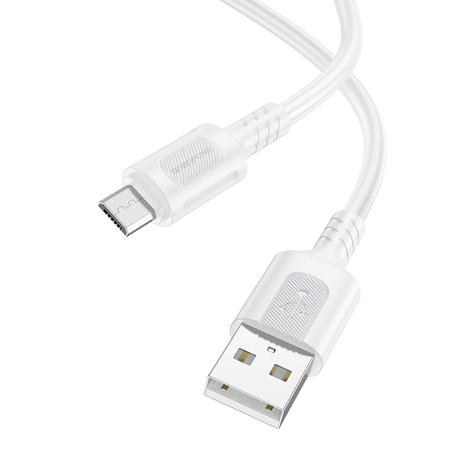 Borofone Kabel BX111 Feliz - USB na Micro USB - 2,4A 1 metr biały