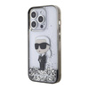 Etui Karl Lagerfeld Liquid Glitter Ikonik do iPhone 15 Pro - przezroczyste