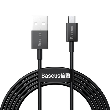 Baseus Superior kabel przewód USB - micro USB do szybkiego ładowania 2A 2m czarny (CAMYS-A01)