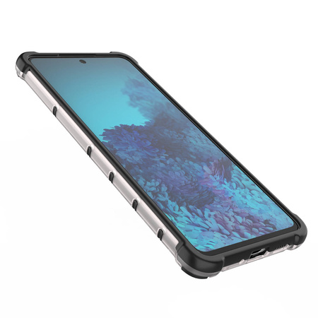 Gepanzerte Wabenhülle mit Gelrahmen für Samsung Galaxy A73 transparent