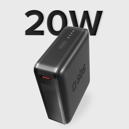 Powerbank SBS TEBB10000HDPD20K 10000 mAh mit Power Delivery - schwarz