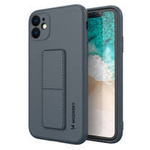 Wozinsky Kickstand Case elastyczne silikonowe etui z podstawką iPhone 11 Pro Max granatowy