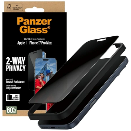 Szkło prywatyzujące PanzerGlass Ultra-Wide Fit EasyAligner na na iPhone 17 Pro Max
