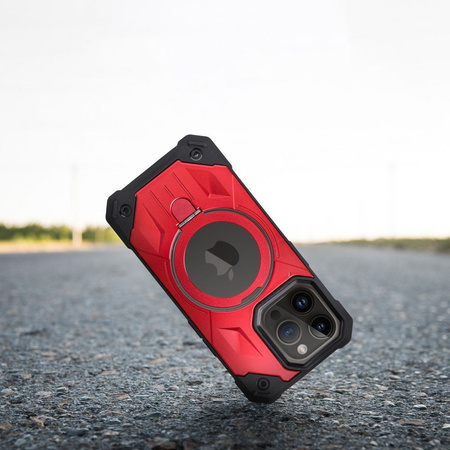 Futerał Armor Mag Cover kompatybilny z MagSafe do IPHONE 11 PRO MAX czerwony
