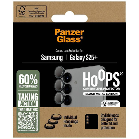 PanzerGlass Hoops Lens Protector for Samsung Galaxy S25+ Black