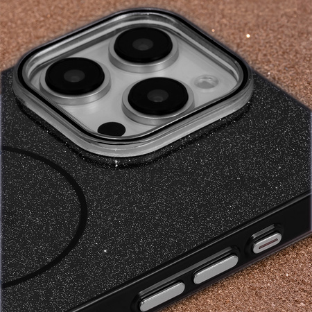 Nakładka Glitter Thin Mag do iPhone 13 6,1" czarna