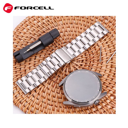 FORCELL F-DESIGN FS06 pasek / opaska do Samsung Watch 22mm srebrna