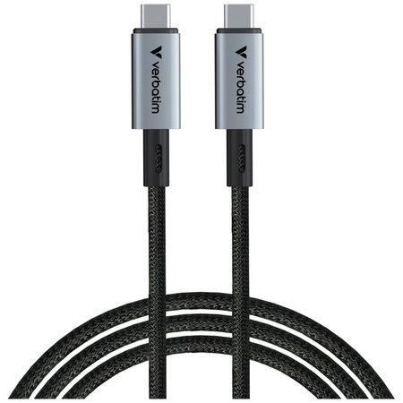 Kabel Verbatim Sync & Charge USB-C do USB-C 240W 40Gb/s 120cm czarny 31847