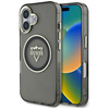 Original Handyhülle IPHONE 16 Guess IML Metal Mountain Logo MagSafe schwarz