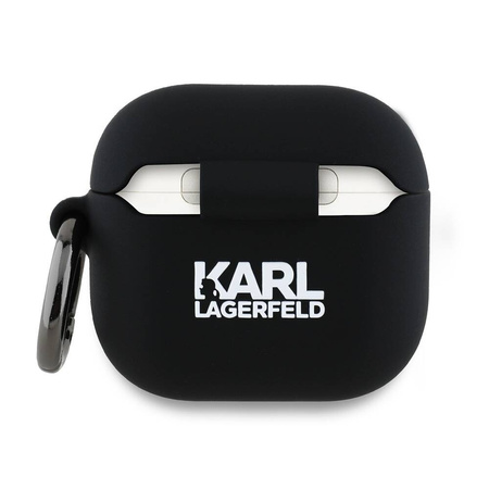 Original Case APPLE AIRPODS 4 Karl Lagerfeld Silicone Karl Head 3D (KLA4RUNIKK) black