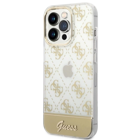 Guess GUHCP14LHG4MHG iPhone 14 Pro 6.1 "Gold / Gold Hardcase 4G Pattern Script