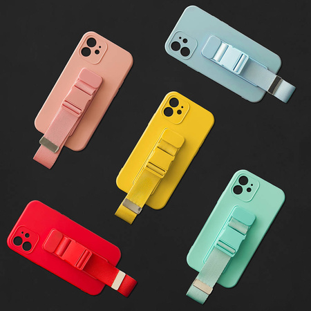 Rope case gel TPU airbag case cover with lanyard for Xiaomi Redmi Note 9 Pro / Redmi Note 9S yellow