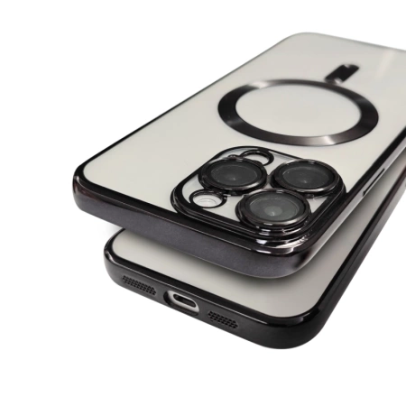 Handyhülle Metal MagS iPhone 16 Plus Schwarz