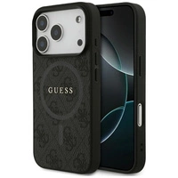 Guess 4G Ring Classic Logo MagSafe Hülle für iPhone 17 Pro - Schwarz