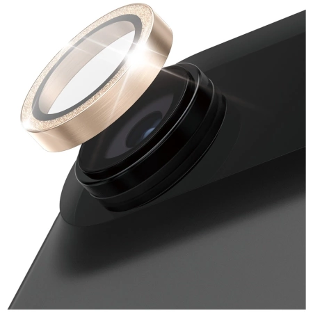 PanzerGlass Hoops Glitter Displayschutzfolie aus gehärtetem Glas für iPhone Air, Gold