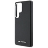 Original Handyhülle SAMSUNG GALAXY S25 ULTRA Karl Lagerfeld Saffiano Full Wrapped Elongated Metal Logo MagSafe schwarz