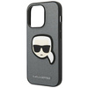 Karl Lagerfeld Saffiano Karl Head Patch Case – Etui iPhone 14 Pro Max (srebrny)