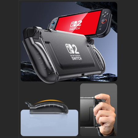 SUPCASE CRYSTAL CASE NINTENDO SWITCH 2 FROST BLACK