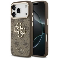Guess 4G Big 4G Classic Logo Case for iPhone 17 Pro - Brown and Gold