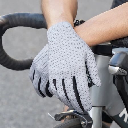 Rockbros Atmungsaktive Vollfinger-Fahrradhandschuhe, Größe: XL - Grün