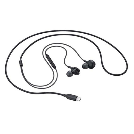 SŁUCHAWKI DOUSZNE PRZEWODOWE SAMSUNG EO-IC100 ZESTAW SŁUCHAWKOWY TYP-C CZARNE GH59-15252ACY