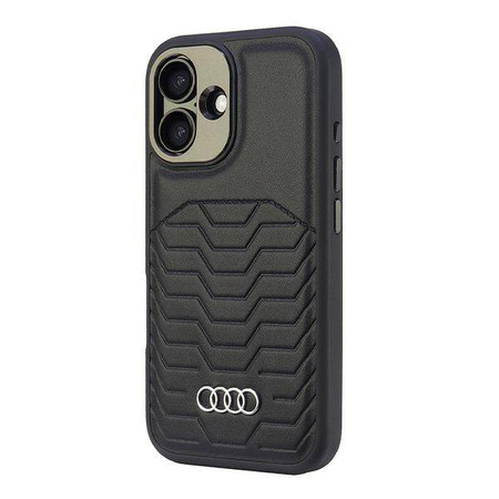 Audi nakładka Synthetic Leather MagSafe do iPhone 16 6.1" czarna